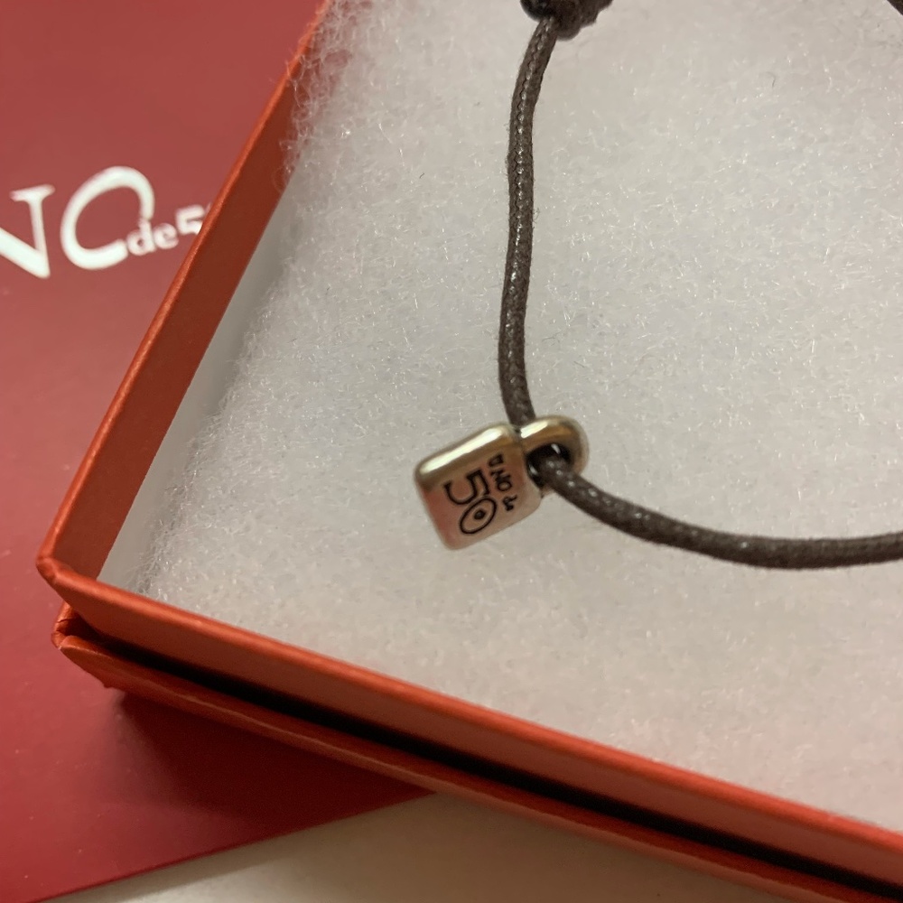 UNO de 50 authentic, adjustable charm bracelet